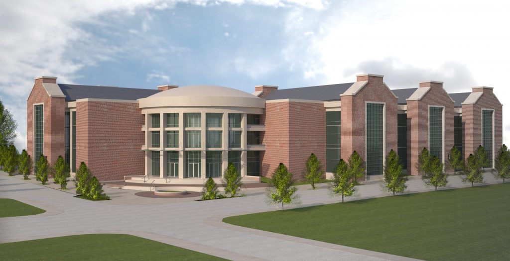 Artist rendering of the new Integrated Engineering and Science Building