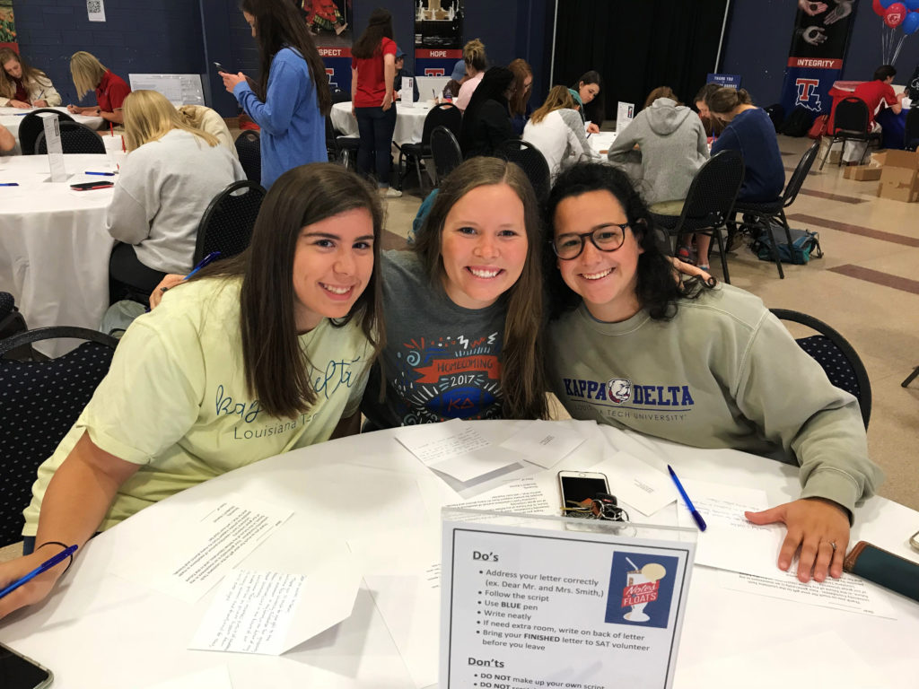 Notes for Floats allows students to thank donors to Louisiana Tech.