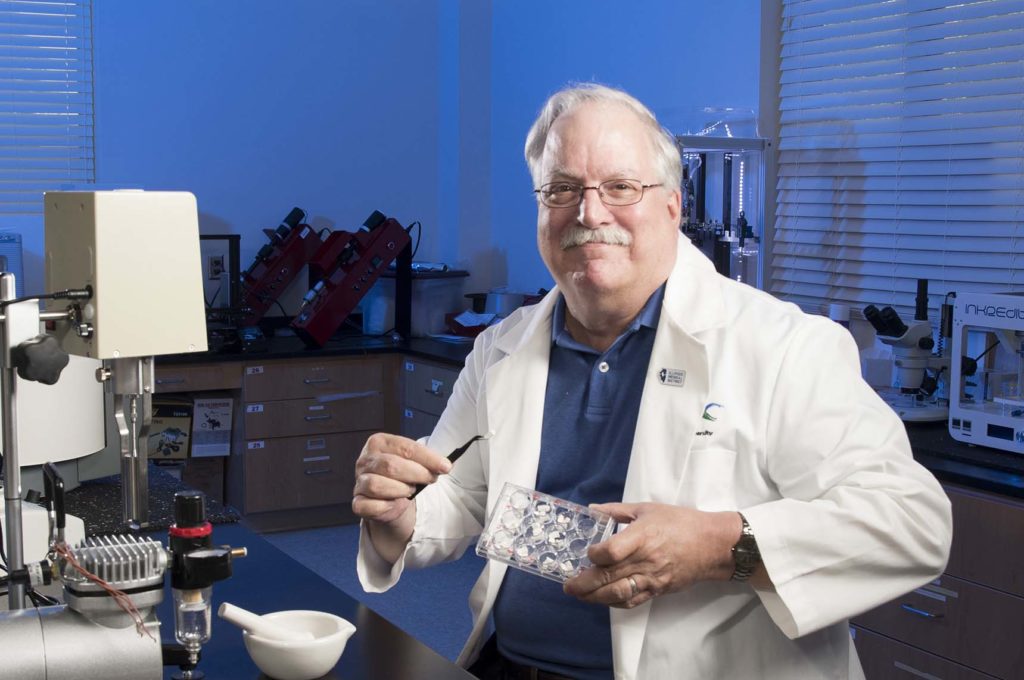 Dr. David Mills in his lab.