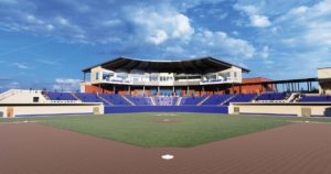 A view of the baseball field from center field.