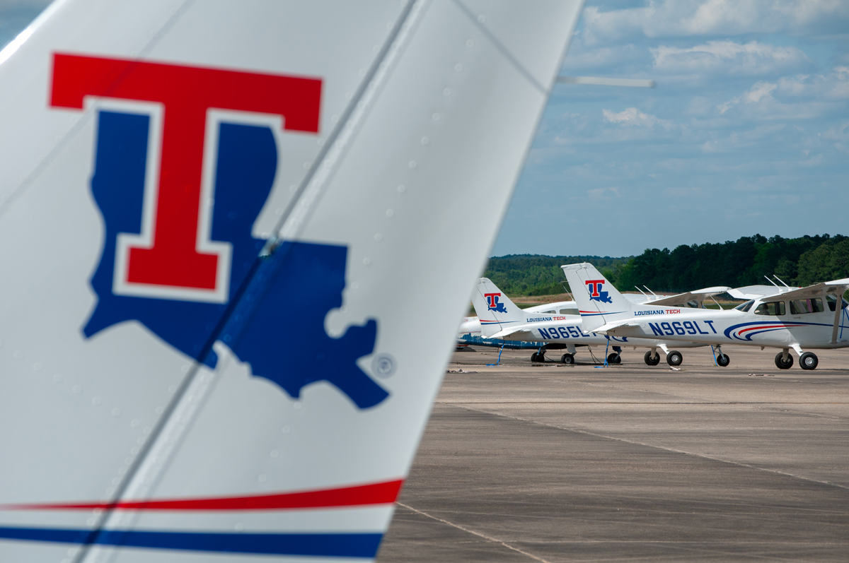 Louisiana Tech planes at Ruston Regional Airport.