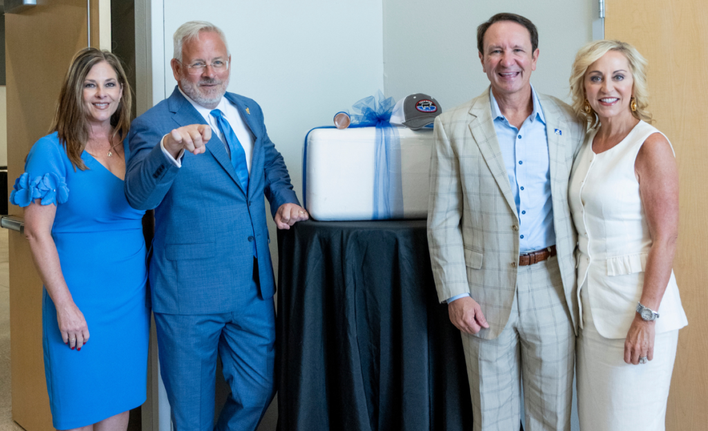 Picture left to right: Mrs. Tonia Henderson, President Jim Henderson, Governor Jeff Landry, Mrs. Sharon Landry