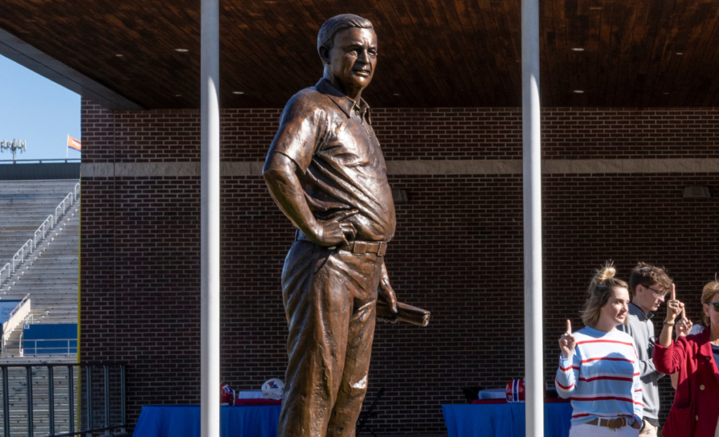 Bronze statue of Maxie Lambright 