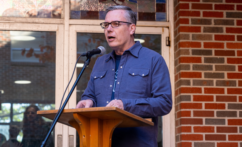 Dean Karl Puljak commemorating the building with a eulogy speech.