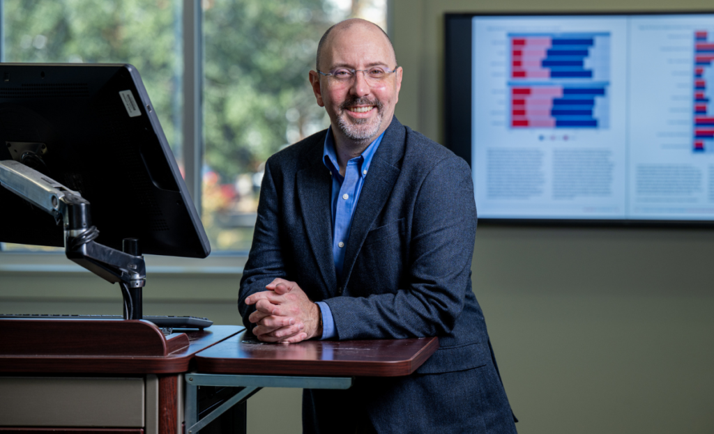Dr. Patrick Scott in the College of Business.